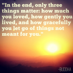 quotes in the end only three things matter how much you loved buddha ...
