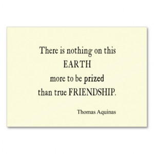 Vintage Aquinas Friendship Inspirational Quote Business Card Templates