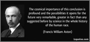 The cosmical importance of this conclusion is profound and the ...