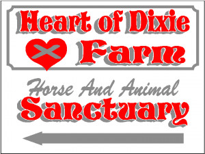 Heart Of Dixie Animal Sanctuary Custom Metal Sign Layout