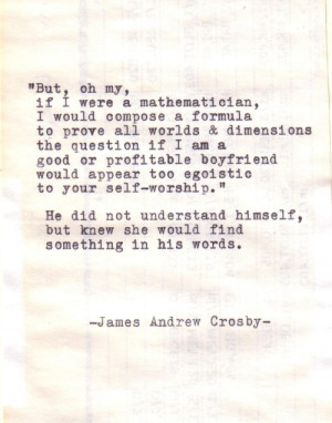 Typewriter Poetry #875 by James Andrew Crosby