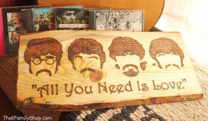 Beatles Valentine All You Need is Love Song Quote by HomenStead, $50 ...