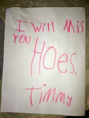 Kids with inappropriate spelling errors are the funniest things ever