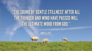 The sound of 'gentle stillness' after all the thunder and wind have ...