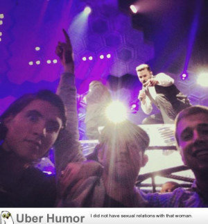 ... you see Justin Timberlake in concert…sometimes he photobombs you
