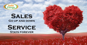 Inspirational Quote #10: ” “Sales go up and down, service stays ...