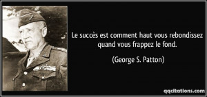 Le succès est comment haut vous rebondissez quand vous frappez le ...