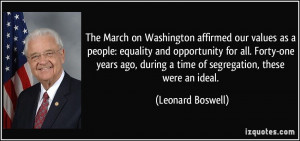 The March on Washington affirmed our values as a people: equality and ...