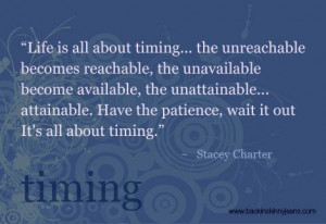 ... unattainable... attainable. Have the patience, wait it out. It's all
