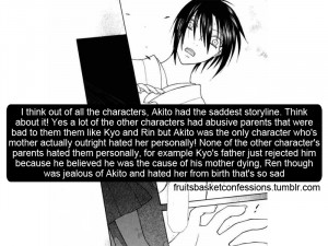 think out of all the characters akito had the saddest storyline ...