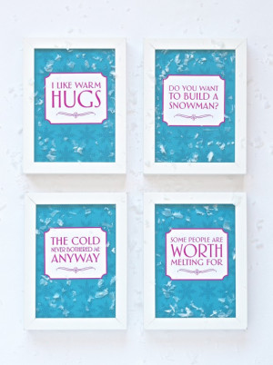 Printable Quotes from the Frozen movie and lots of fun Frozen Birthday ...