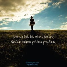 Life is a field trip where we see God's principles put into practice ...
