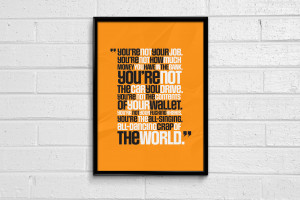 Fight Club Quote Framed Art Poster 1