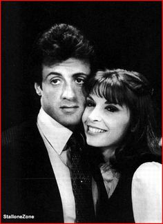 ... Stallone, love, couple, b&w, cute, Rocky and Adrian, Rocky & Adrian
