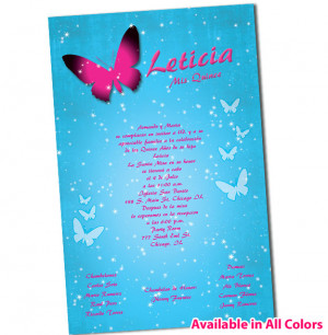Butterfly Quinceanera Invitations