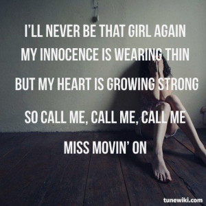 ... movin’ on. — LyricArt for “Miss Movin’On” by Fifth Harmony
