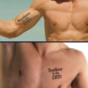 Matching Brother Tattoos Designs Brothers to the end tattoo