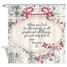 Inspirational Beauty Quote Shower Curtain for