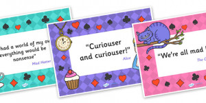 Alice in Wonderland Quotes Display Posters - alice in wonderland ...