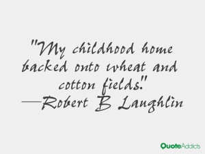robert b laughlin quotes my childhood home backed onto wheat and ...