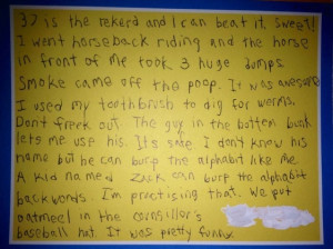 In response to what is truly the most epic summer camp letter of all ...