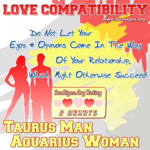 Taurus Man aquarius Woman Love