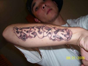 Gangsta Color Ink Tattoo
