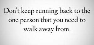 Don't Keep On Running Back - Move On!