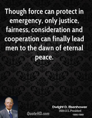 ... and cooperation can finally lead men to the dawn of eternal peace