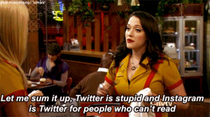 stupid read twitter instagram 2 broke girls max black caroline ...