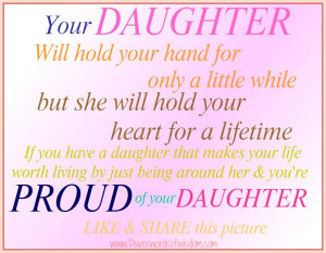 Your Daughter will hold your hand for only a little while