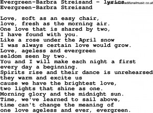 Barbara Streisand Evergreen
