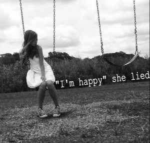 Bad Feeling Quote – “I am happy” she lied