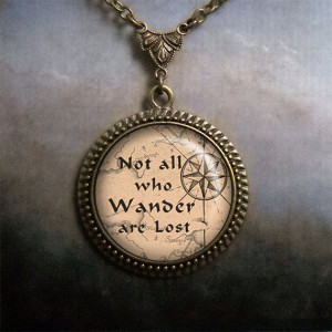 Not All Who Wander are Lost LOTR necklace, Lord of the Rings jewelry ...