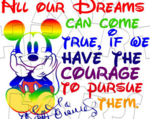Printable DIY Mickey Mouse Walt Disney quote dreams can come true Iron ...