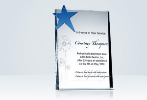 ... Recognition » Happy Retirement » Star Retirement Gift Plaques