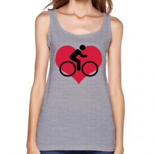 ... Create Your Own Love Heart Cycling Bike Rider Funny Quotes Tank Top