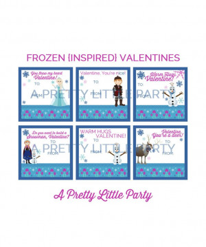 FROZEN inspired Valentines Frozen Valentine by aprettylittleparty, $4 ...