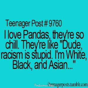 Teenage post about pandas!