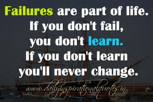 failures are part of life