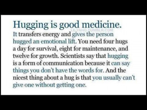Hugging is good medicine