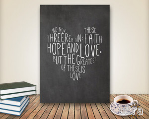 ... wall decor,instant download,Love printable,Faith Hope Love Quote