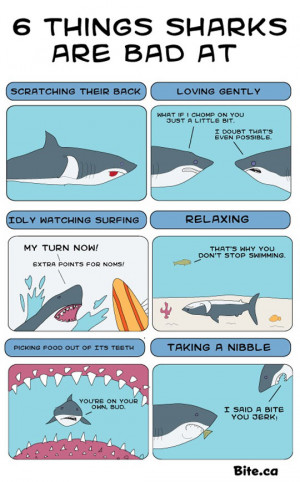 Funny Shark Comic Things sharks are bad at