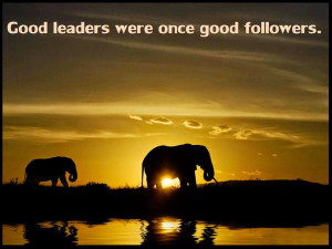 Good leaders were once good followers.