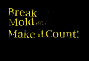 break the mold and make it count quotes from alane ayat adapt ...