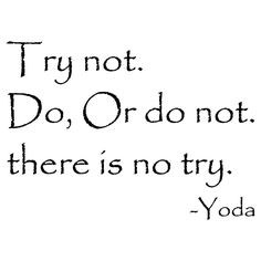 TRY NOT DO OR DO NOT YODA Star Wars Wall Quote Vinyl Wall Art Decal
