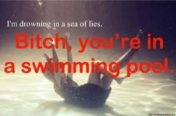 Sea Of Lies Swimming Pool Joke Funny Caption Picture | Really Funny ...