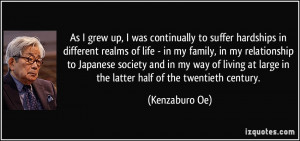 As I grew up, I was continually to suffer hardships in different ...