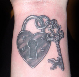 Heart Lock And Key Tattoo Ink
