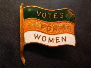 Early 20th Century British women's suffrage lapel pin - Credit: Nancy ...